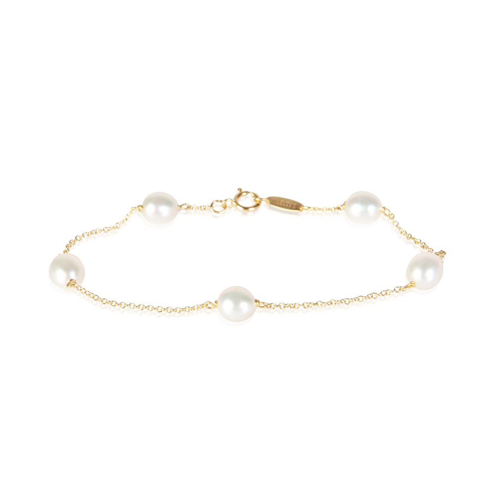 Tiffany & Co. Yellow Gold Pearl Elsa Peretti Pearl By The Yard Bracelet
